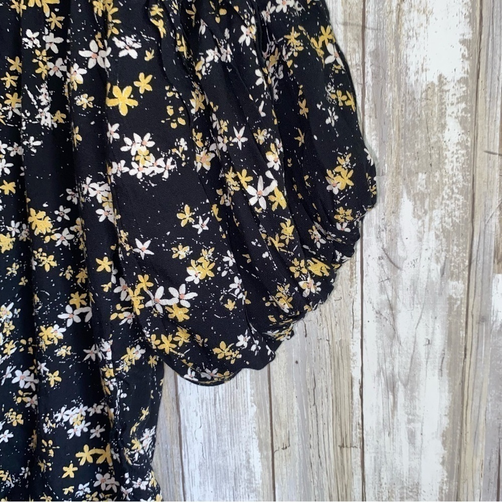 NWT Intimately Free People Dessa Black Floral Bodysuit - Picture 5 of 11